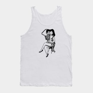 Skeleton having fun Tank Top